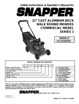 Simplicity 21" CAST ALUMINUM DECK WALK BEHIND MOWERS COMMERCIAL MODEL SERIES 1 User manual