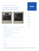 Haier HWO60S14EPB4 60cm 14 Function Self Cleaning Oven User guide