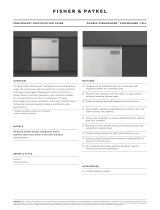 Fisher and Paykel DD24DT2NX9 Built-Under Double DishDrawer Dishwasher User guide