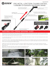 EDEN GARDEN PRO Metal 4-Pattern Turbo Extension Watering Wand Operating instructions