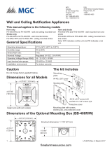 MGC LT-2078 Wall and Ceiling Mounted Horn User manual