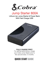 Cobra 079JS800A Jump Starter 800A Lithium Ion Jump Starter and Power Bank User guide