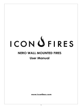ICON FIRES1450 INOX Nero Wall Mounted Fires