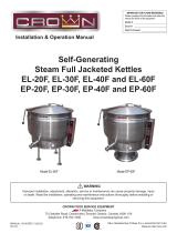 Crown EP-60F Self Generating Steam Full Jacketed Kettles User manual