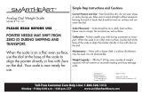 smartheart 19-112 Analog Dial Weight Scale User manual