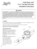 Jandy 4738 Never Lube Two Way CPVC Valve User manual