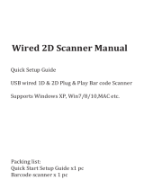 Symcode B07KG6KT7H Wired 2D Scanner USB Wired 1D and 2D Plug and Play Bar Code Scanner User guide