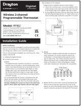 Drayton RF902 Wireless 2-Channel Programmable Thermostat Installation guide