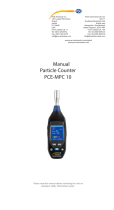 ADK Instruments PCE-MPC 10 Particle Counter User manual