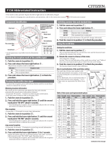 Citizen F150 Watch Operating instructions