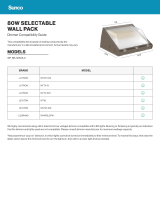 SUNCO WP_BR-3050K 80w Selectable Wall Pack Operating instructions