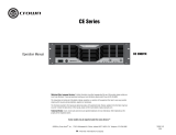 Crown CE-2000TX Power Amp User manual