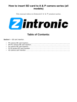 Zintronic Inserting SD card to A and P Camera Series Operating instructions