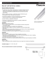 MaxLite LiteBar Series Undercabinet Light Bar User manual