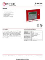 Potter RA-6500 LCD Annunciator Owner's manual