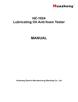 Huazheng HZ-1024 Lubricating Oil Anti-foam Tester User manual