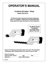 Simplicity CORDLESS GRASS SHEARS/SHRUBBER User manual