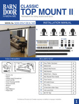 BARN DOOR SDH-DW5-BLK-NR Barn Door Hardware Classic Top Mount II User manual