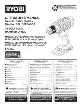 Ryobi PCL220 Hammer Drill User manual