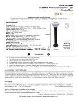 Lumena OLYMPIA Professional Solar Post Light External Base User manual