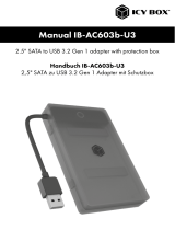 ICY BOX IB-AC603b-U3 2.5 Inch SATA To USB 3.2 Gen 1 Adapter User manual