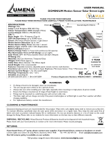 Lumena DOMINIUM Motion Sensor Solar Street Light User manual