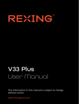 REXING V33 Plus Front Cabin and Rear Camera Dashcam User manual