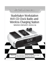 Studebaker SB5050 Workstation HiFi CD Clock Radio and Wireless Charging Station Owner's manual