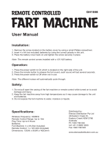 Jaycar GH1088 Remote Controlled Fart Machine User manual
