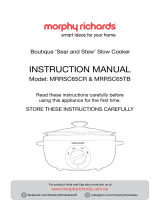 Morphy Richards MRRSC65CR Boutique Sear and Stew Slow Cooker User manual