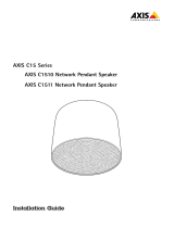 Axis Communications C1511 Network Pendant Speaker Operating instructions