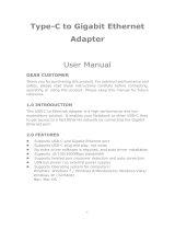 SECOMP 12021110 Type-C to Gigabit Ethernet Adapter User manual