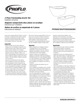 ProFlo PFFSR5931WH, PFFSOS25932WH 2 Piece Freestanding Acrylic Tub User manual