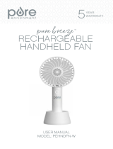 Pure Enrichment PEHNDFN-W Rechargeable Handheld Fan User manual