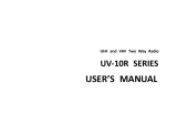 Baofeng UV-10R SERIES UHF and VHF Two Way Radio User manual