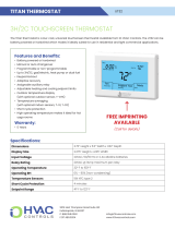 iO HVAC Controls UT32 Titan 3H or 2C Touchscreen Thermostat Owner's manual