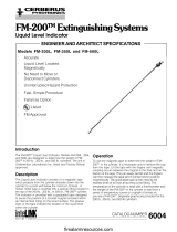 CERBERUS PYROTRONICS FM-200 Extinguishing Systems Liquid Level Indicator Owner's manual