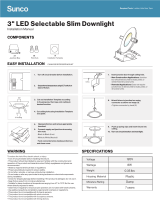 SUNCO 3 Inch LED Selectable Slim Downlight Installation guide