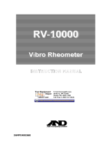 AND RV-10000 Vibro Rheometer User manual
