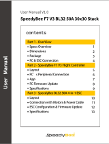 SpeedyBee F7 V3 BL32 50A 30×30 Stack Mini Flight Controller User manual