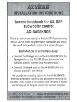 Axxess AX-BASSKNOB Bassknob for AX-DSP Subwoofer Control User manual