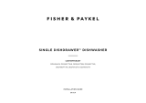 Fisher & Paykel FISHER PAYKEL DD24SV2T9N Single DishDrawer Dishwasher Tall Sanitize User guide