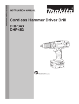 Makita DHP343 Cordless Combi Drill User manual