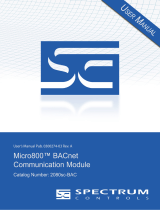Spectrum Controls 2080sc-BAC Owner's manual