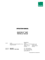 Burster DIGIFORCE 9307 Owner's manual