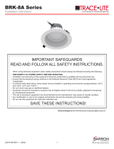 BARRON BRK-8A Series 8" LED Architectural Downlight Operating instructions