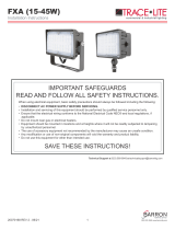 BARRON FXA 15-45W Series Small Square Back LED Flood Installation guide