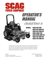 Scag Power Equipment Cheetah II User manual