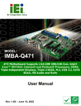 IEI Integration IMBA-Q471 User manual