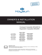 Kaysun Cassettes 600×600 User manual